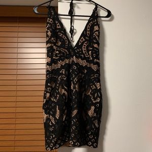 Tobi Black Lace Dreamer Bodycon Homecoming Dress